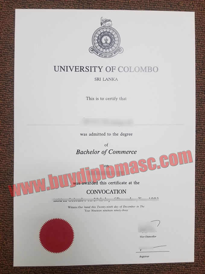  University of Colombo Degree sample