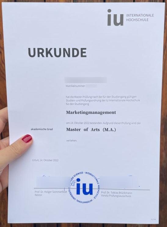 International University diploma