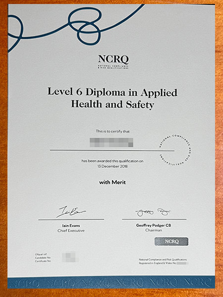 NCRQ Certificate Sample