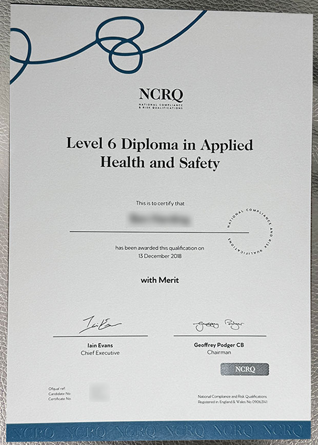 NCRQ certificate