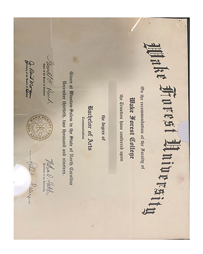 How to purchase a WFU certificate